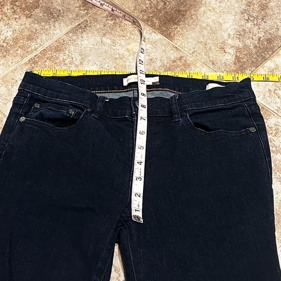 Tory Burch Super Skinny Dark Wash Jeans Mid Rise Denim Size 29 stretchy pockets - Picture 8 of 11